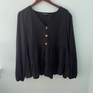 ‼️SOLD‼️Shein Tiered Peplum Blouse